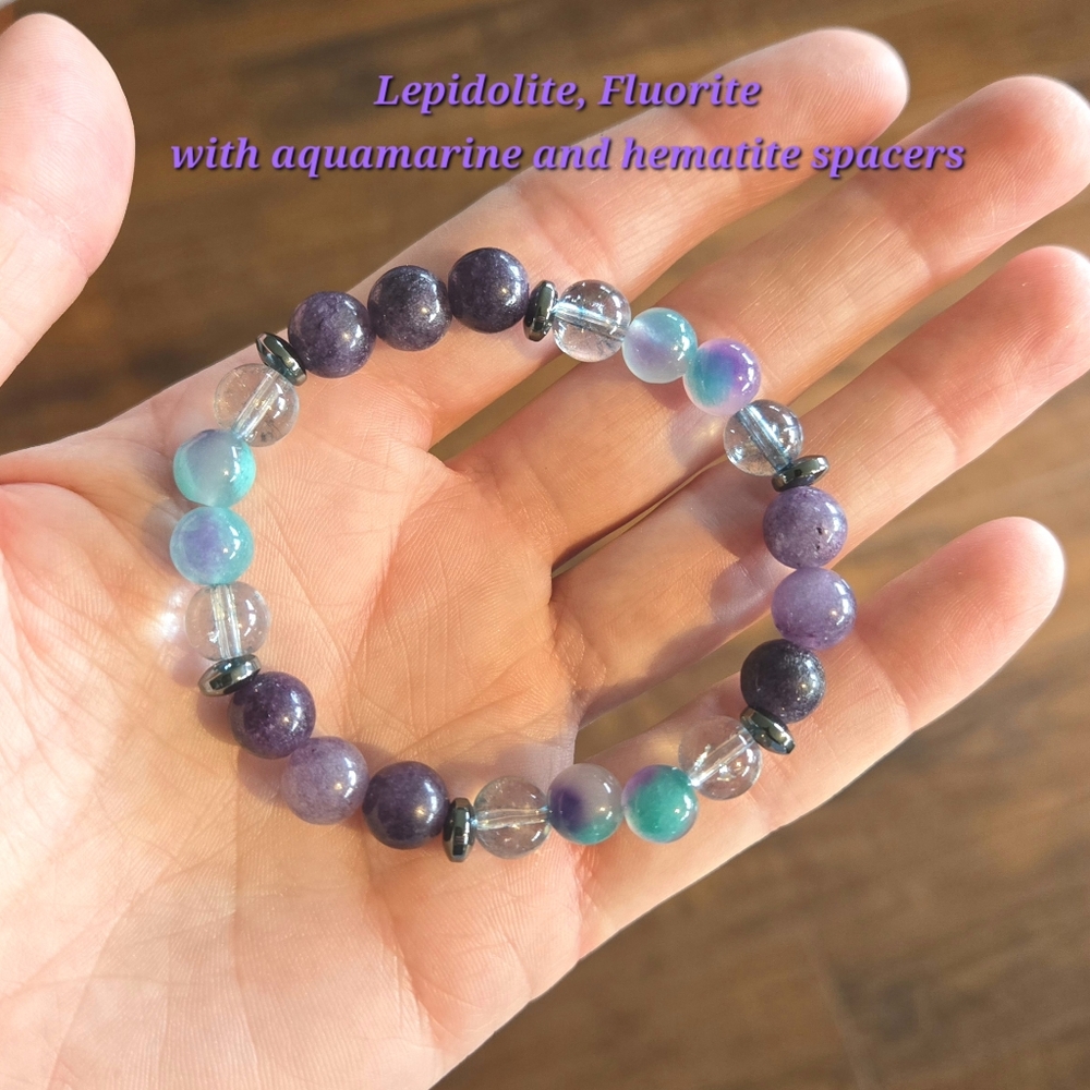 Custom Hand Crafted Natural Gemstone Bracelet In Colours Of Your Choice!